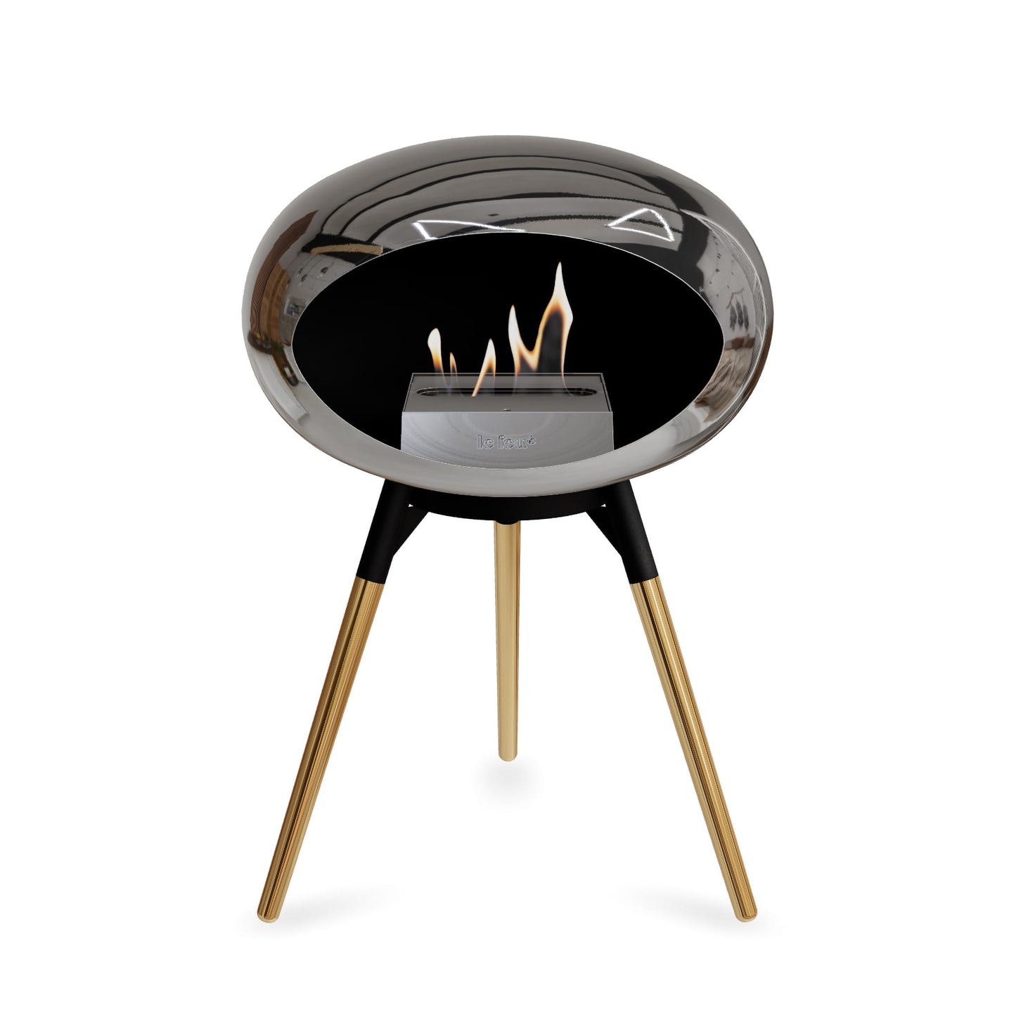 Le Feu Ground Low Dome Chromed Silver