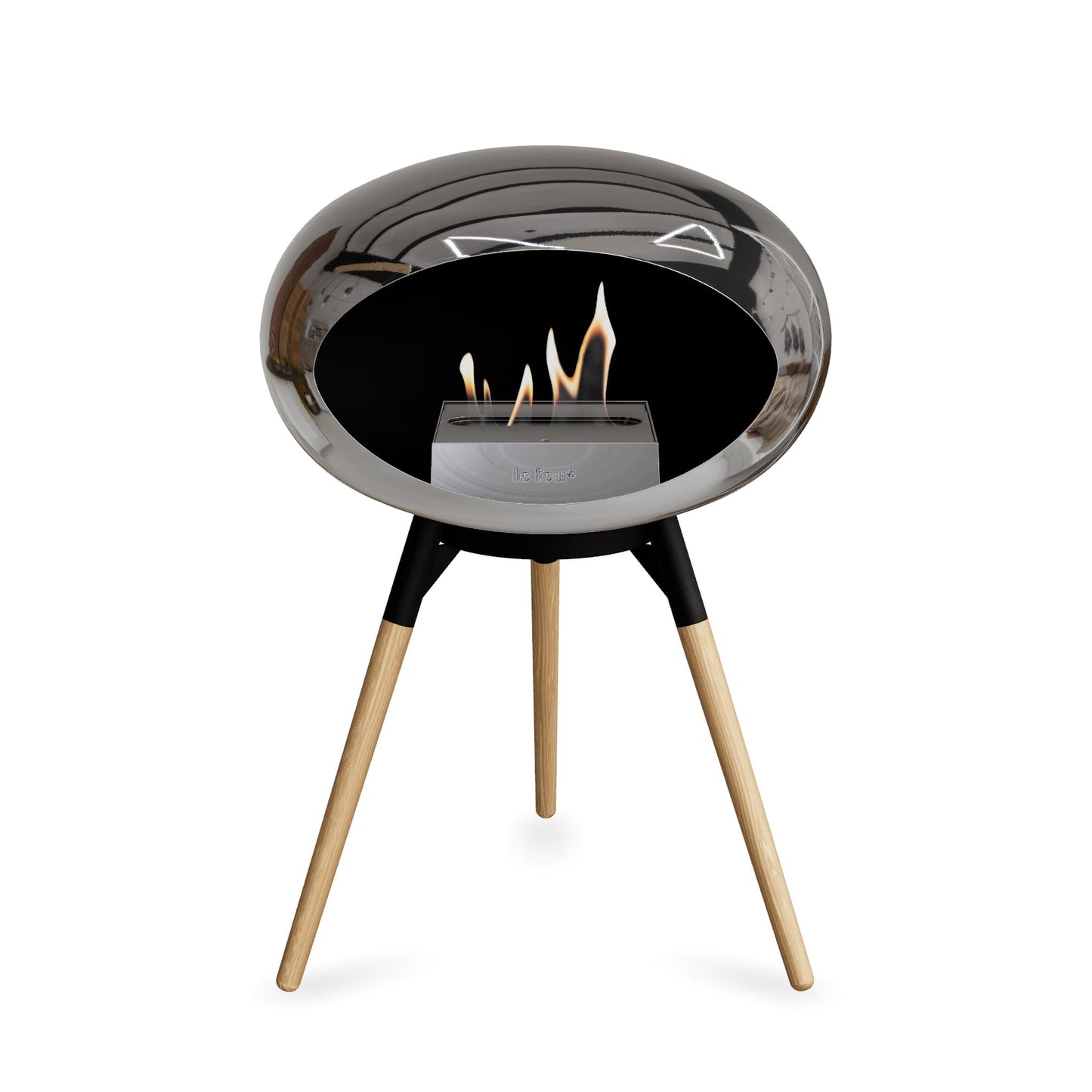Le Feu Ground Low Dome Chromed Silver