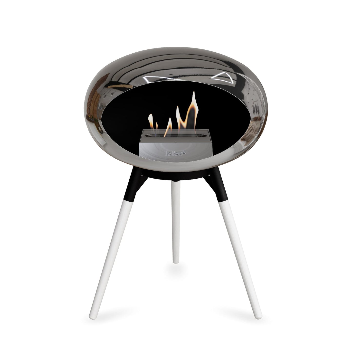 Le Feu Ground Low Dome Chromed Silver