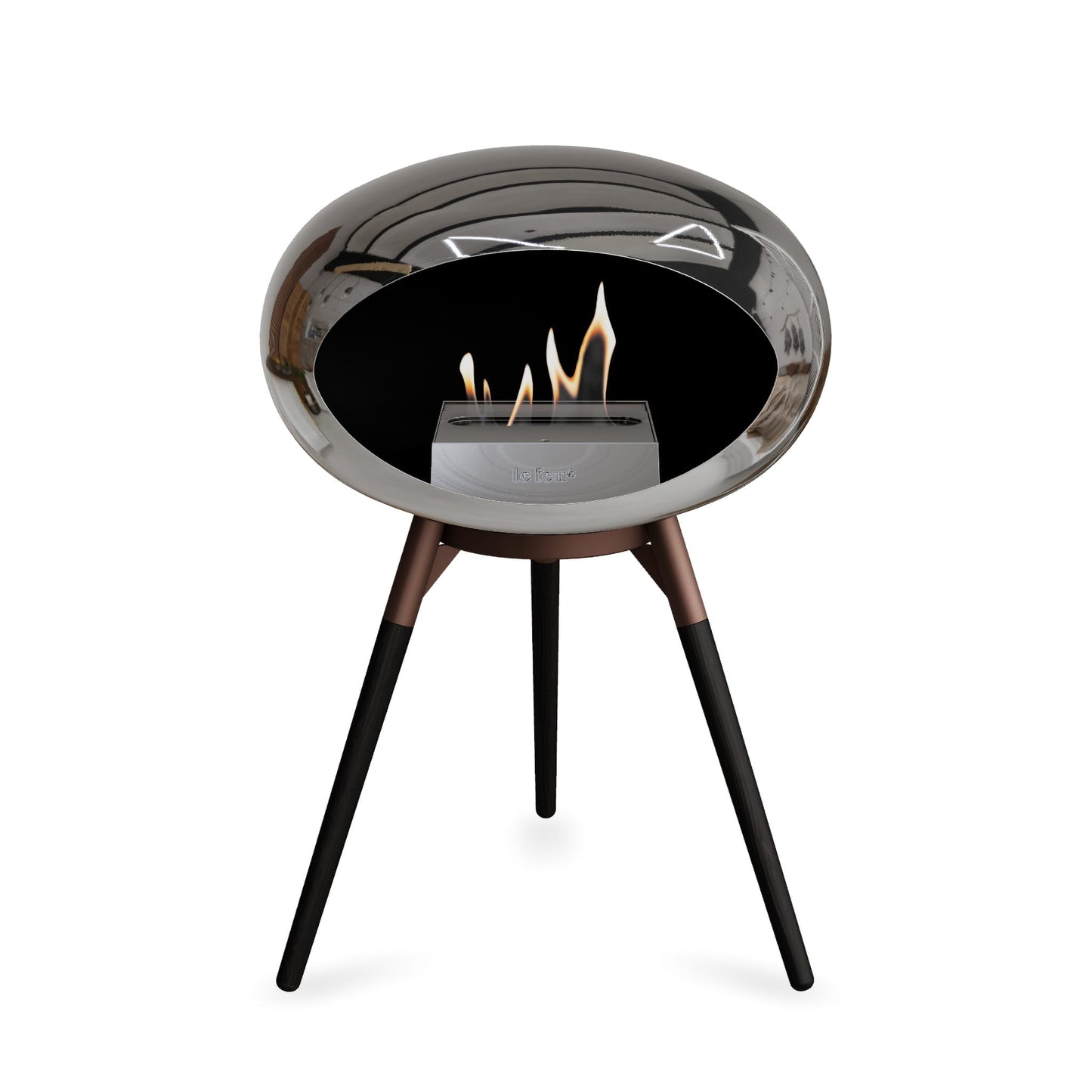 Le Feu Ground Low Dome Chromed Silver