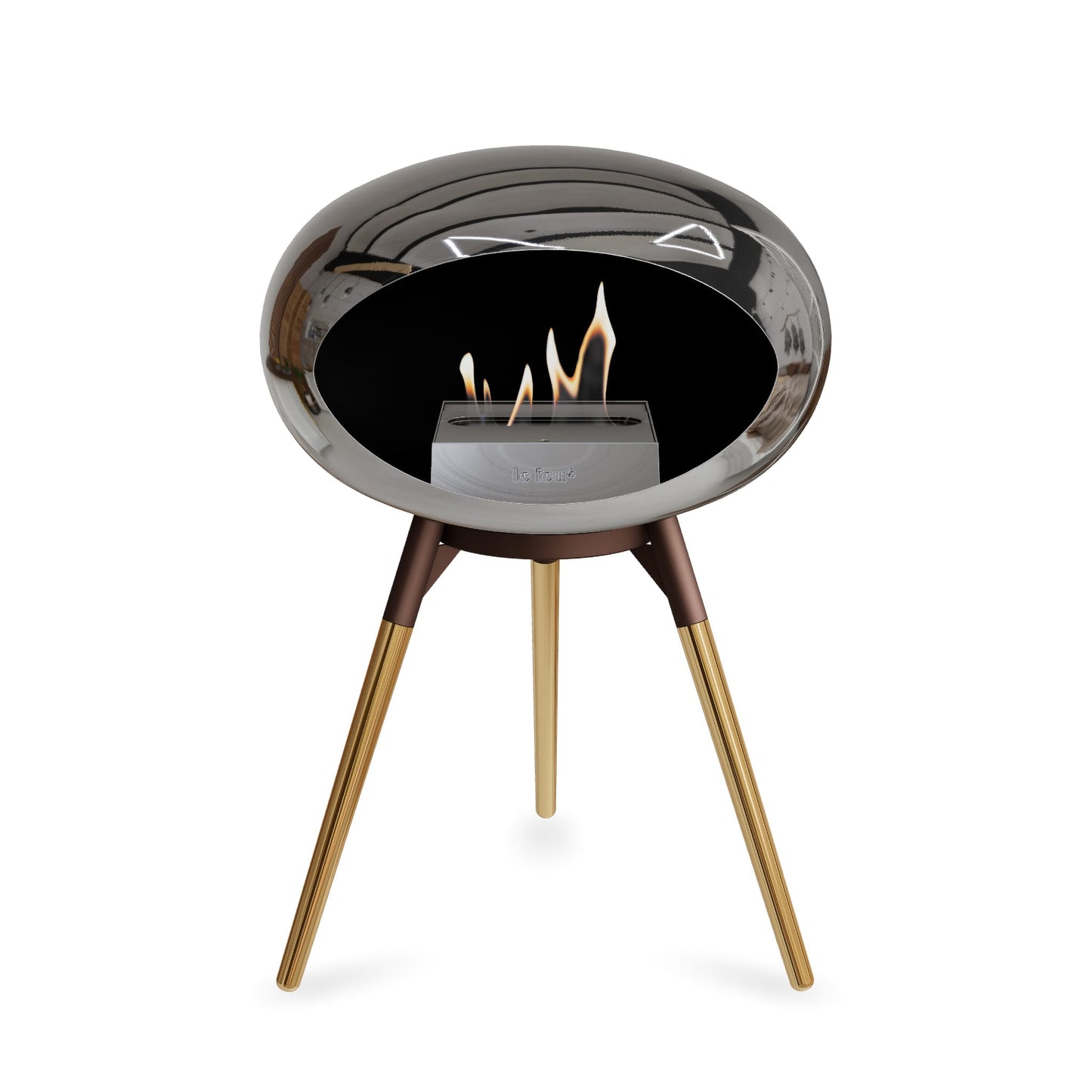 Le Feu Ground Low Dome Chromed Silver