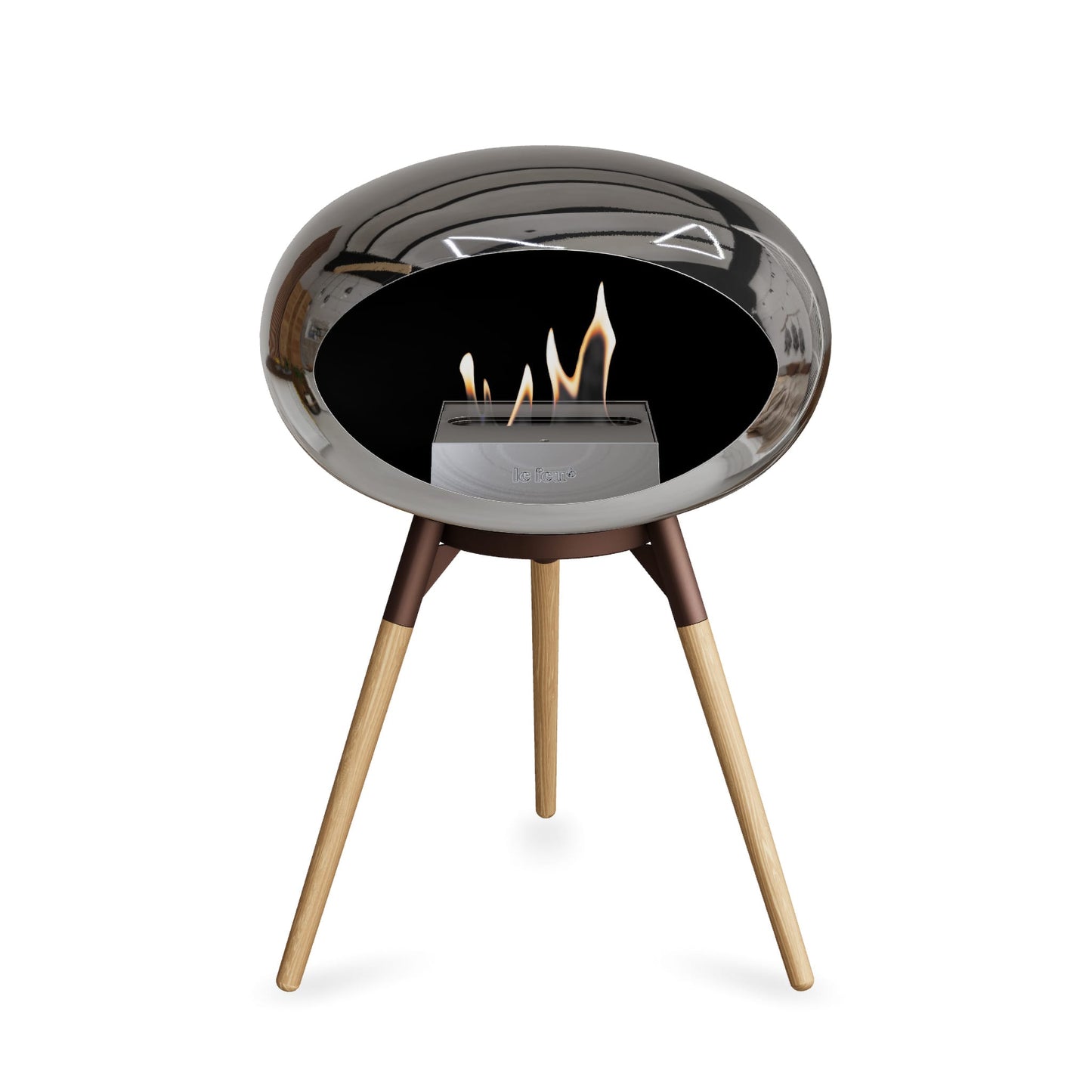 Le Feu Ground Low Dome Chromed Silver
