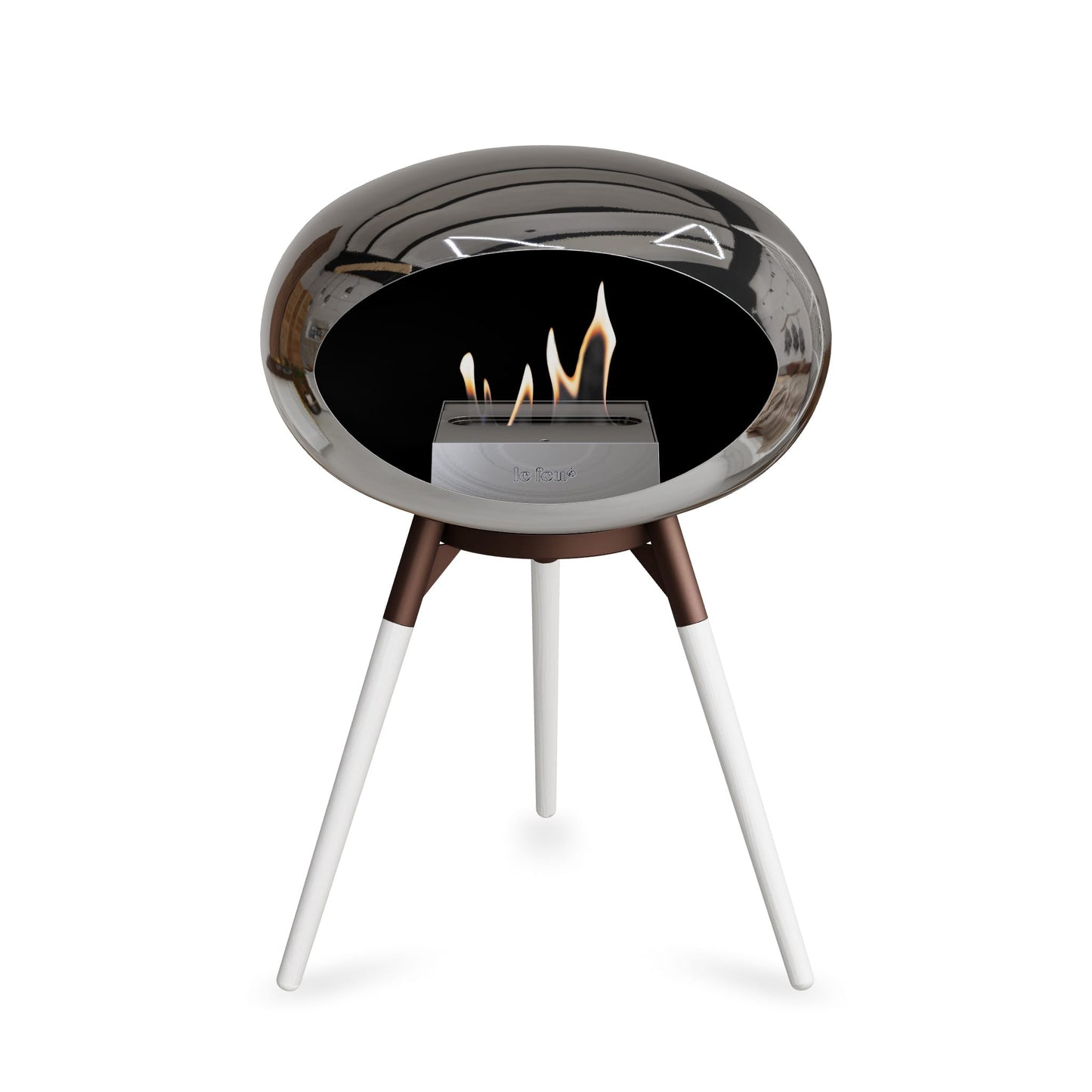 Le Feu Ground Low Dome Chromed Silver