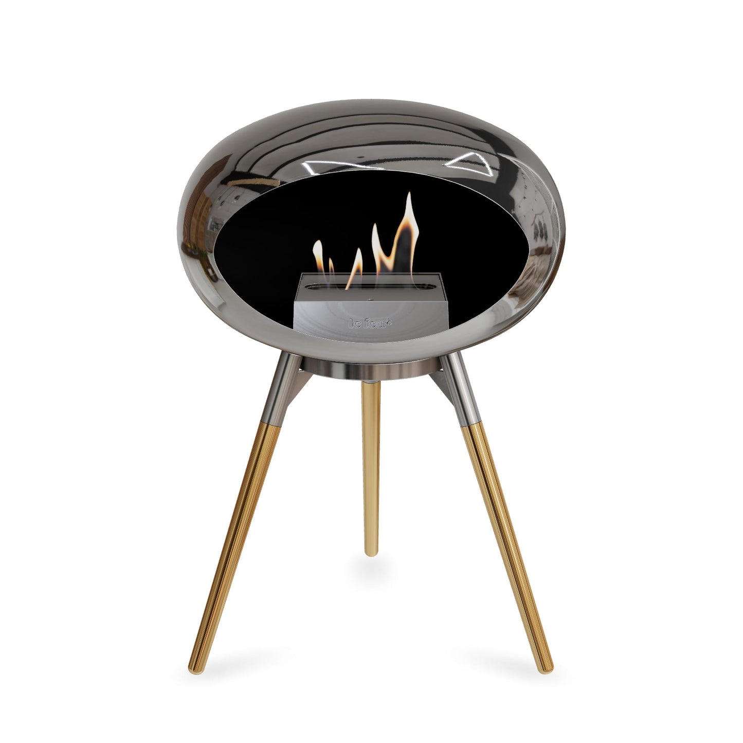 Le Feu Ground Low Dome Chromed Silver