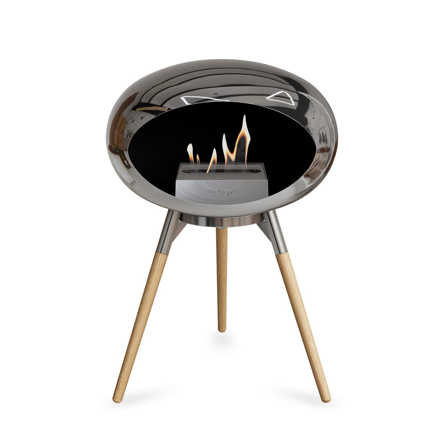 Le Feu Ground Low Dome Chromed Silver