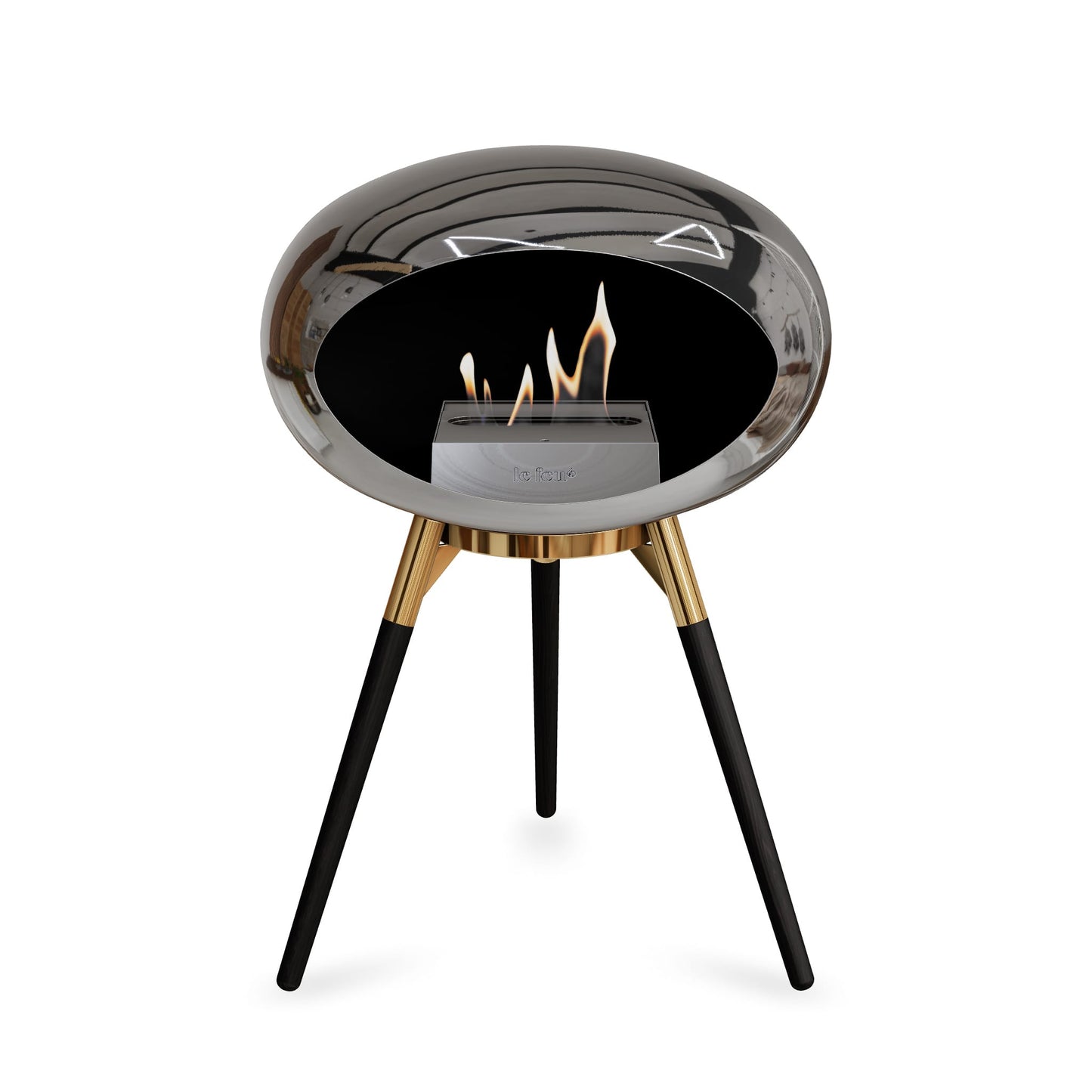 Le Feu Ground Low Dome Chromed Silver