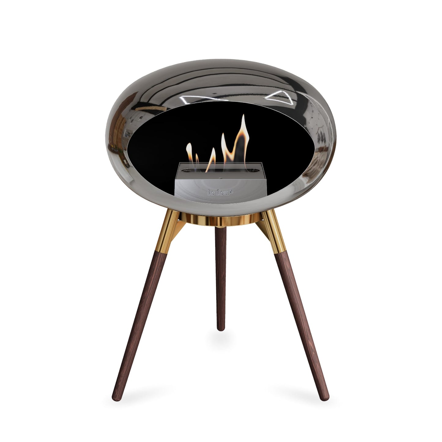 Le Feu Ground Low Dome Chromed Silver