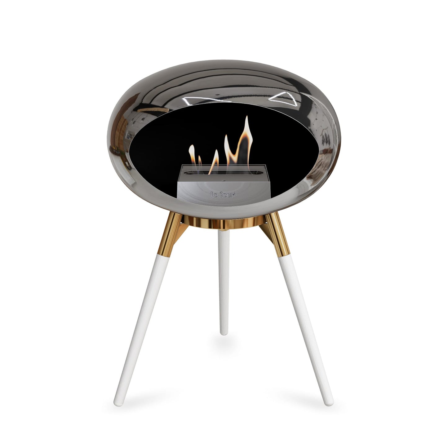 Le Feu Ground Low Dome Chromed Silver