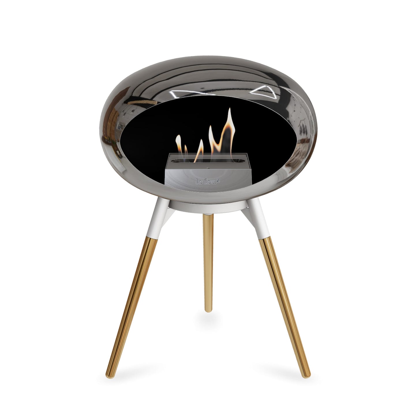 Le Feu Ground Low Dome Chromed Silver
