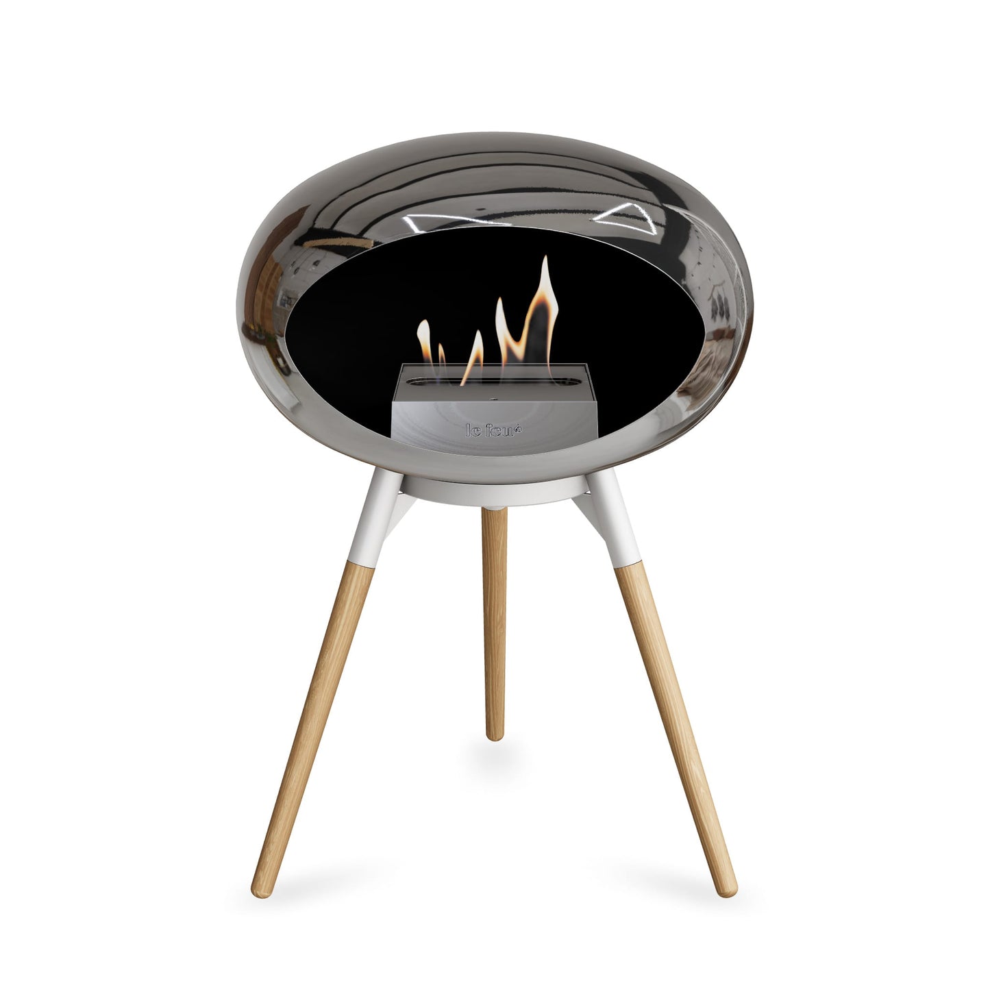 Le Feu Ground Low Dome Chromed Silver