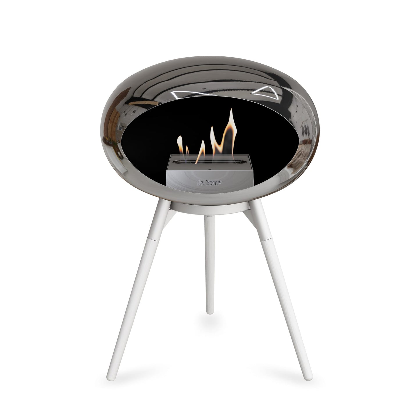 Le Feu Ground Low Dome Chromed Silver