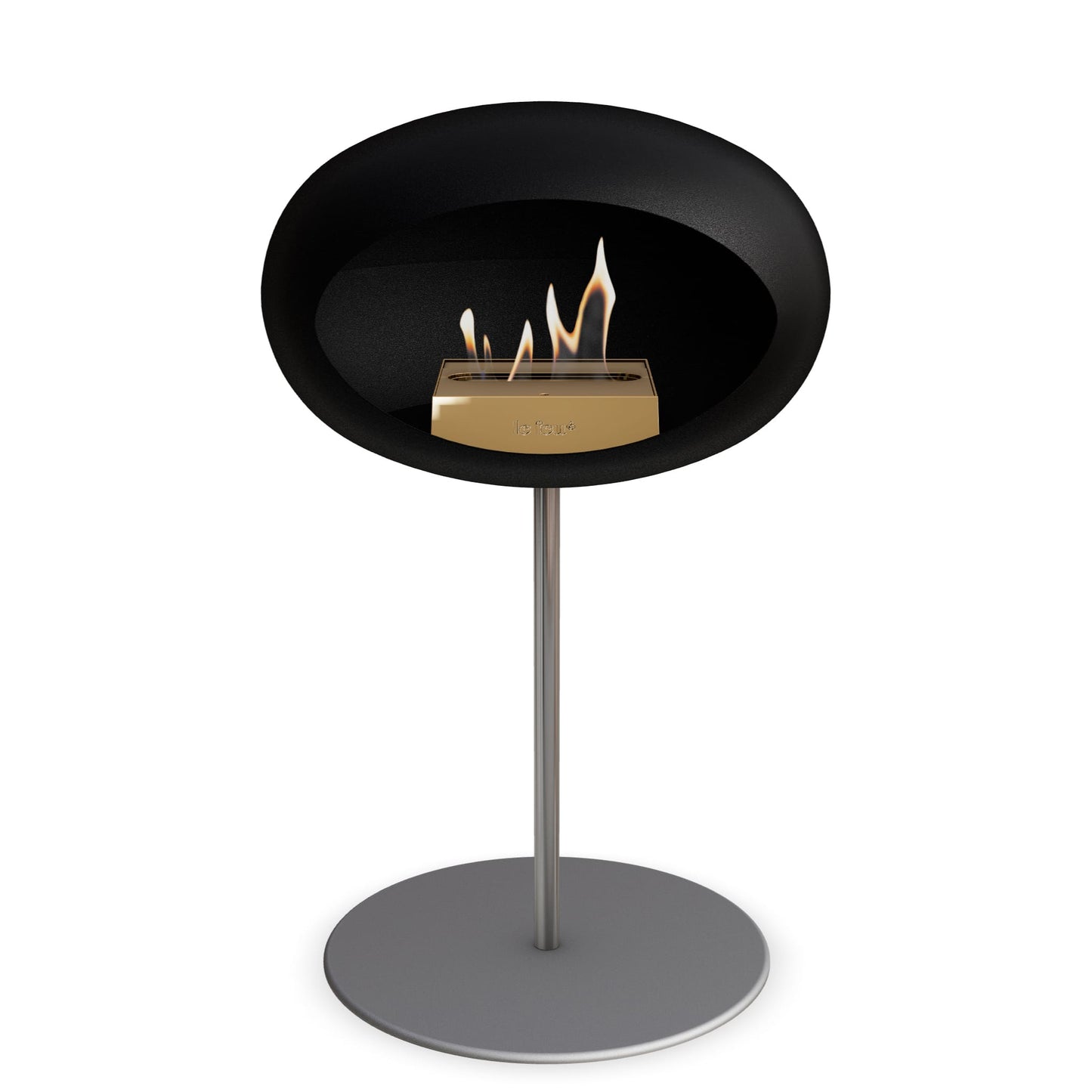 Le Feu Steel Low Dome Black
