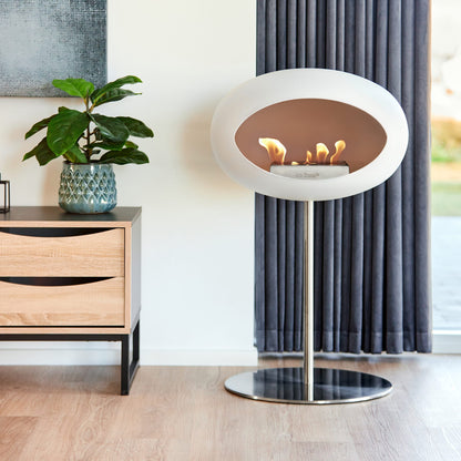 Le Feu Steel Low Dome White