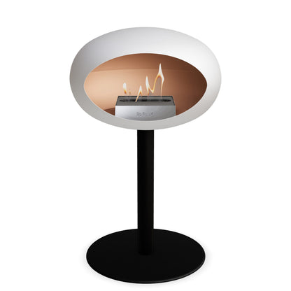 Le Feu Steel Low Dome White