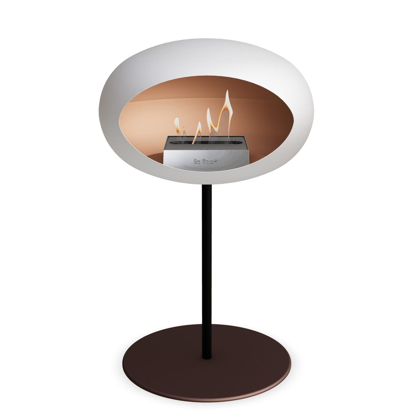 Le Feu Steel Low Dome White