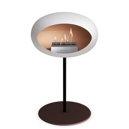 Le Feu Steel Low Dome White