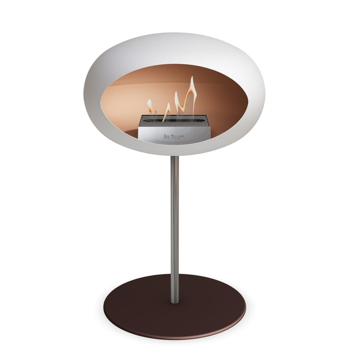 Le Feu Steel Low Dome White
