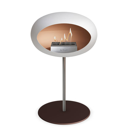 Le Feu Steel Low Dome White