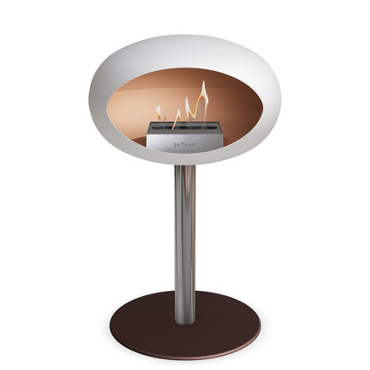 Le Feu Steel Low Dome White