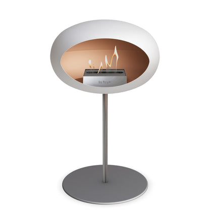 Le Feu Steel Low Dome White
