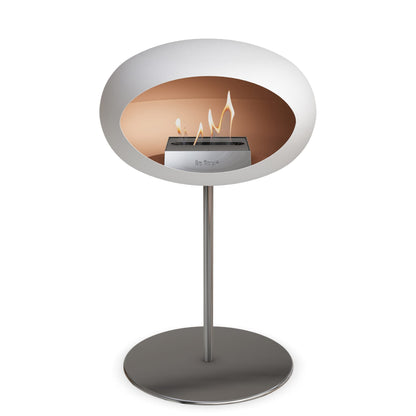 Le Feu Steel Low Dome White