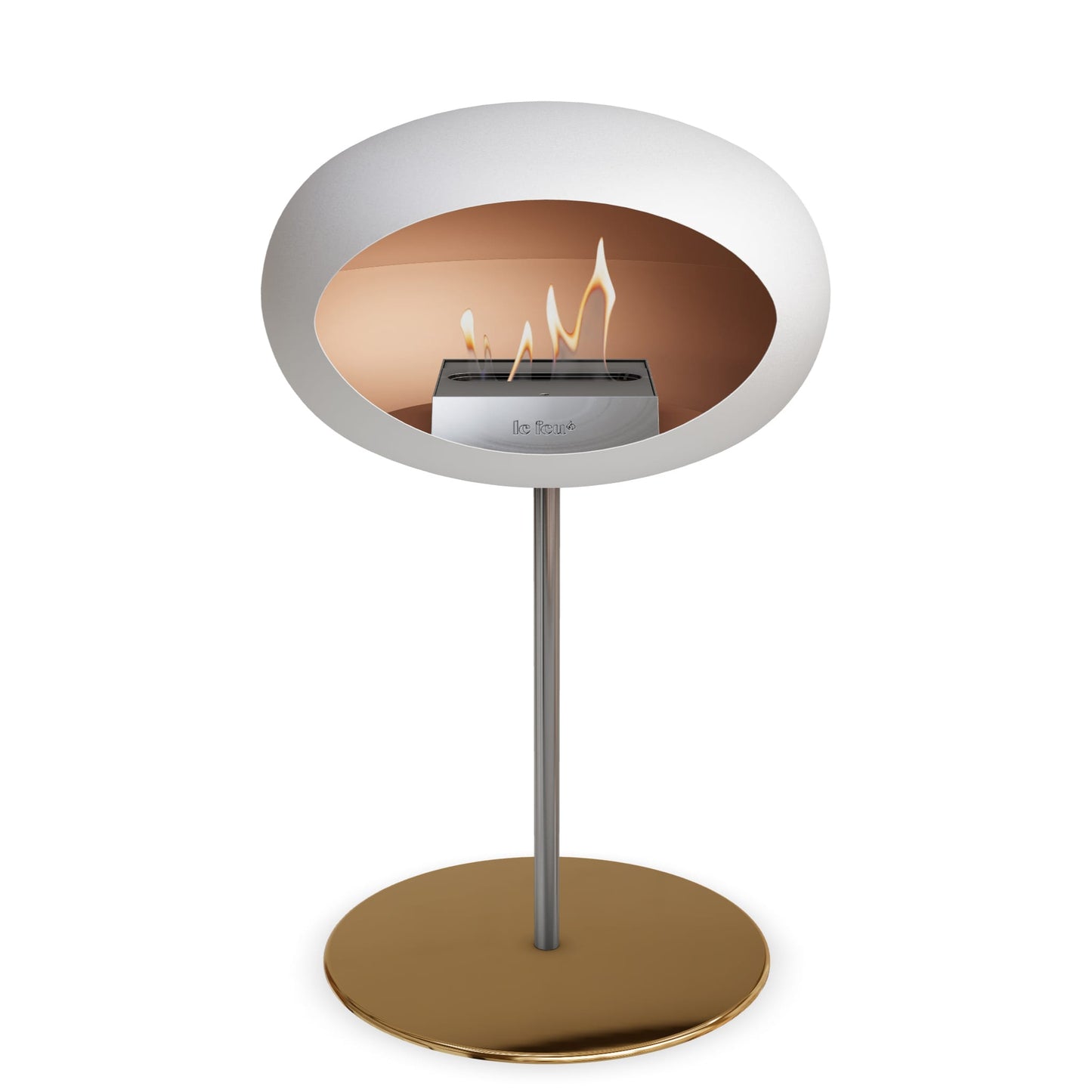 Le Feu Steel Low Dome White