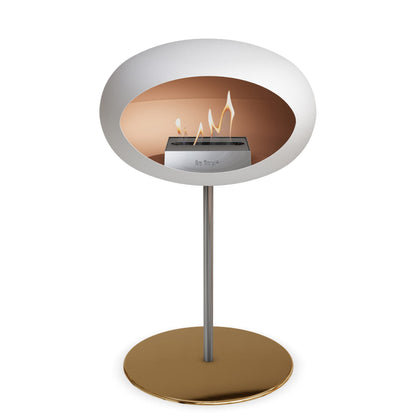 Le Feu Steel Low Dome White
