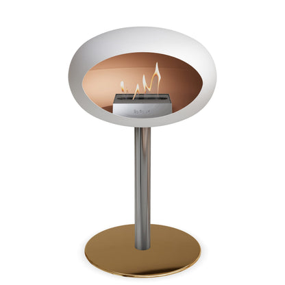 Le Feu Steel Low Dome White
