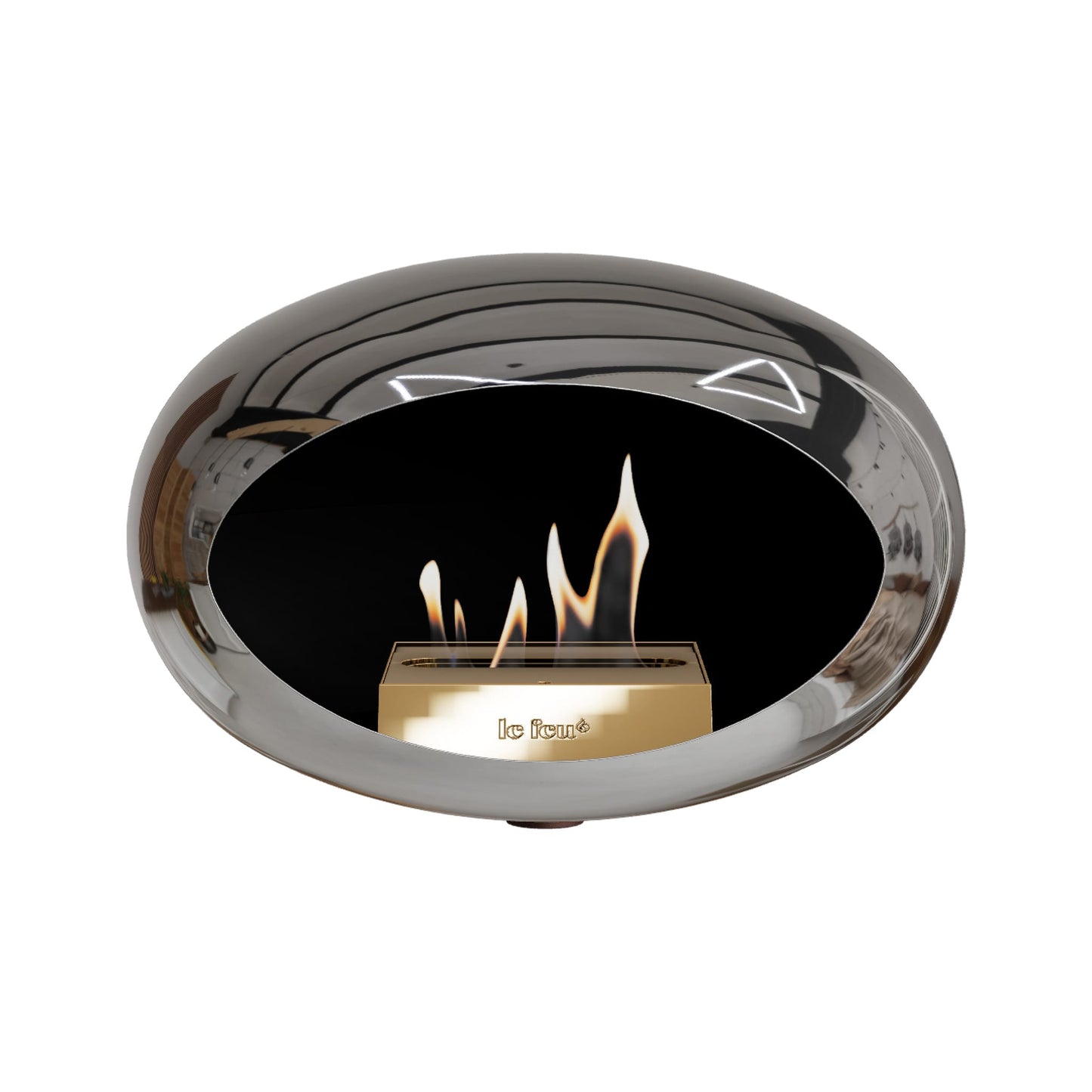 Le Feu Wall Dome Chromed Silver