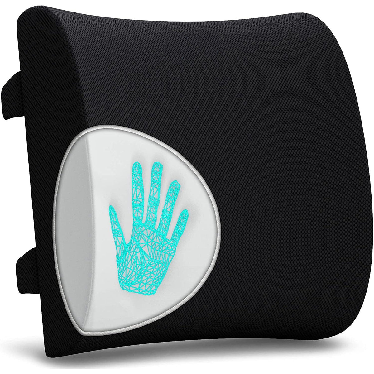 Lumbar Support Pillow Automotive Waist Cushion Black / 32X31X10cm Pairs Of Straps lumbar support cushion