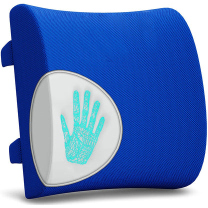 Lumbar Support Pillow Automotive Waist Cushion Blue / 32X31X10cm Pairs Of Straps lumbar support cushion