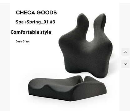 Office Seat Lumbar Cushion Car lumbar Support Spring Spa Dark Grey support cushion