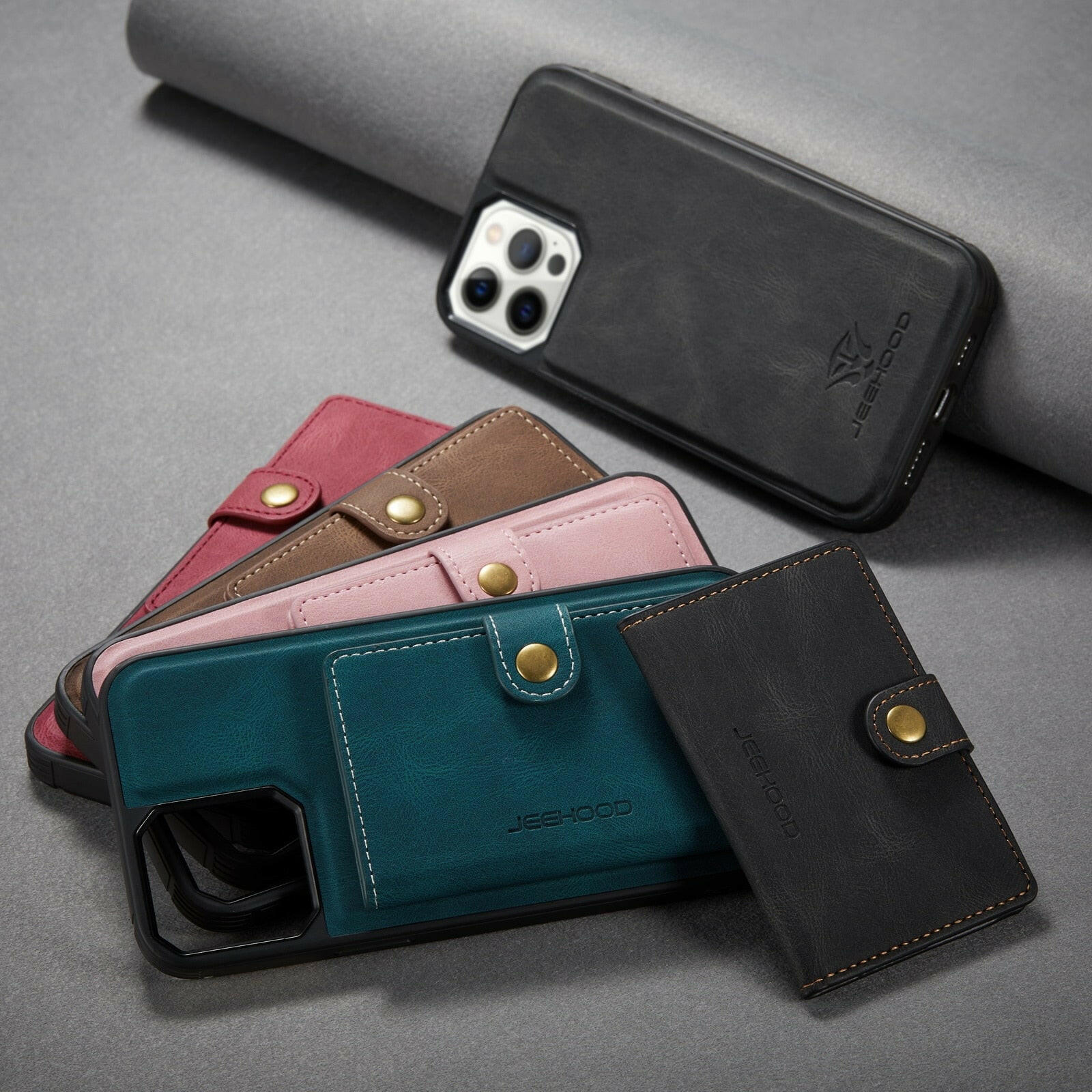 The Luxury Magnetic Safe Leather Case For iPhone that is considered a Phone cases