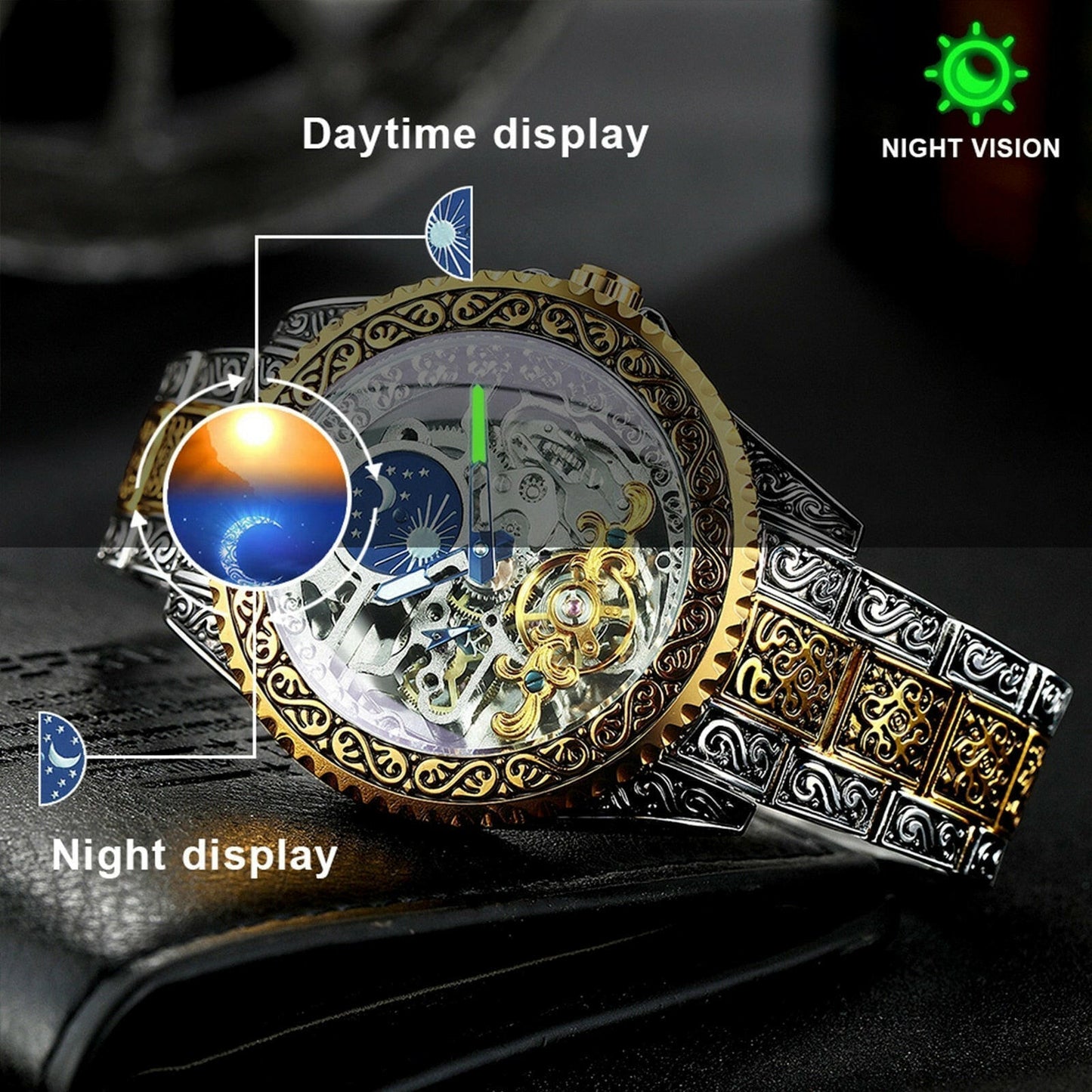 Luxury Moon Phase Mechanical Watches | Jewelry