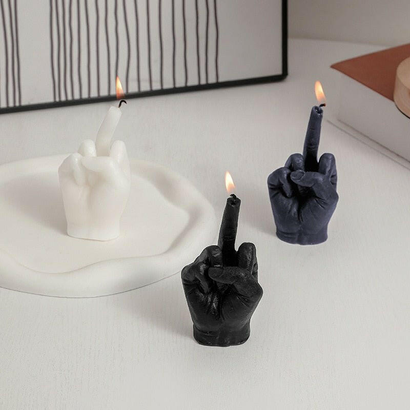 The Middle Finger Shaped Scented Candles that is considered a Candles