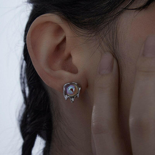 Moonstone Lava Stud Earrings | | Earrings | Austrige