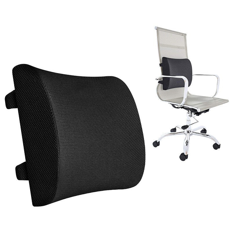Office Lumbar Support Memory Foam Cushion Black lumbar support cushion