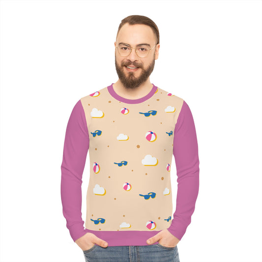 Pink Funny Pattern | Austrige | Lightweight Sweatshirt (AOP) | Austrige