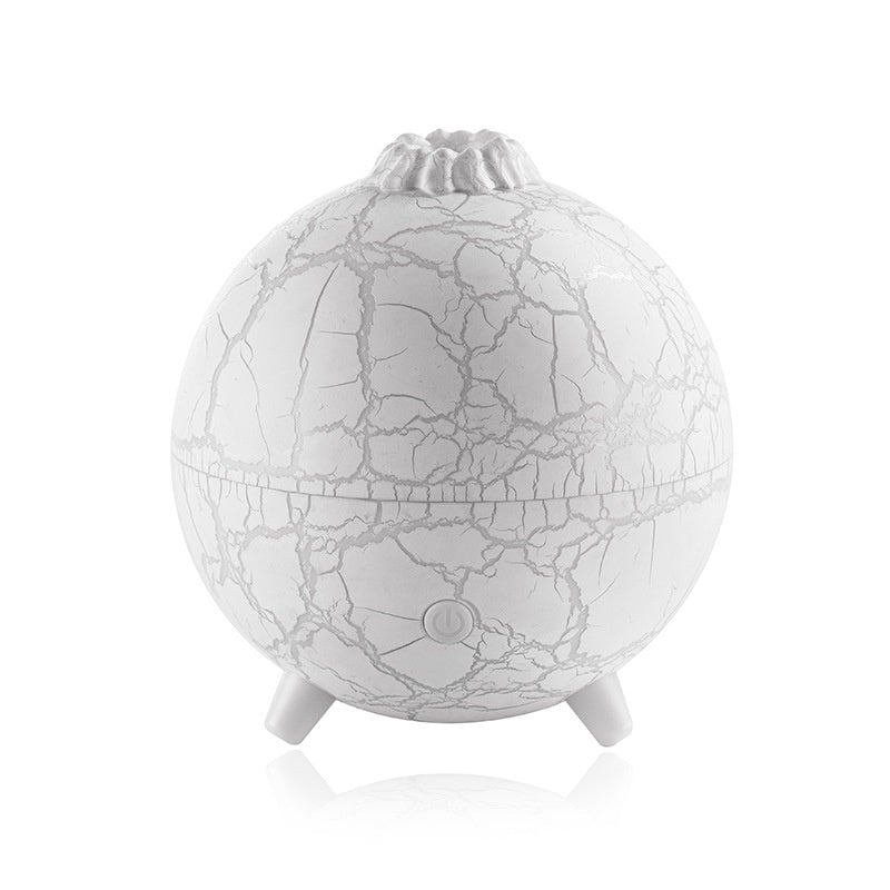 Planet Atmosphere Lamp Humidifier | 7-Color LED Desk Diffuser White Crack Electronic lighting