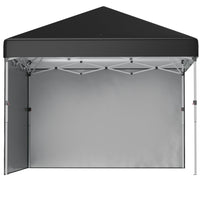 Outsunny 10' x 10' Pop Up Canopy with Sidewalls, Roller Bag, Height Adjustable Instant Tent for Outdoor Garden Patio, Black
