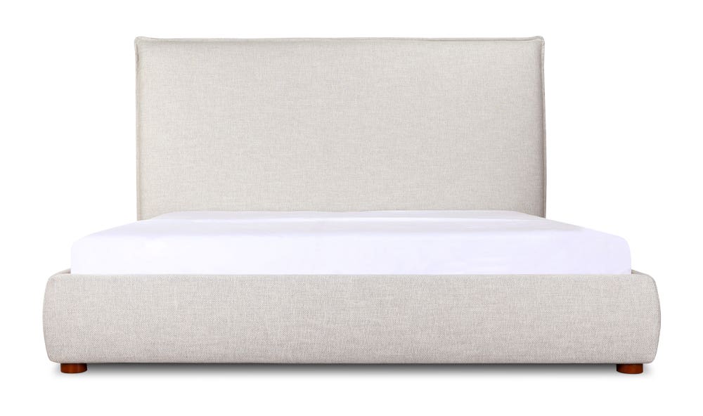 Luzon Queen Bed Tall Light Grey