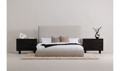 Luzon Queen Bed Tall Light Grey