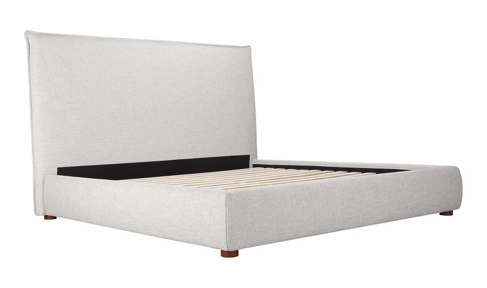 Luzon Queen Bed Tall Light Grey