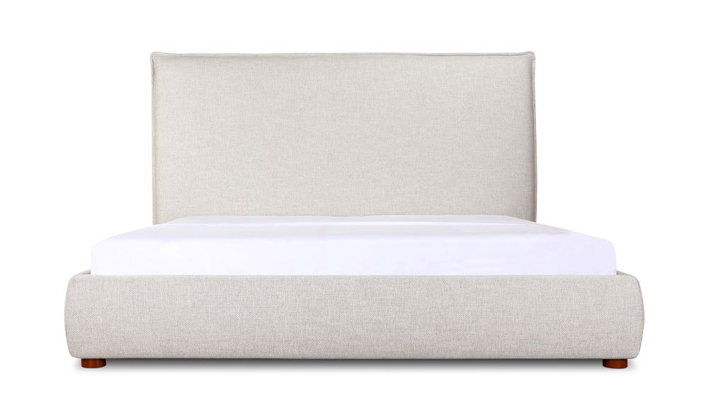 Luzon Queen Bed Tall Light Grey
