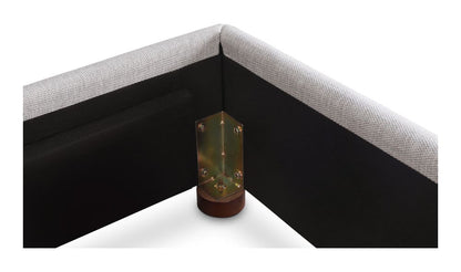 Luzon Queen Bed Tall Light Grey