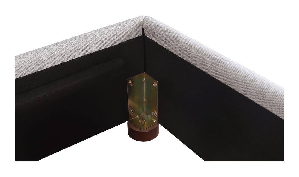 Luzon King Bed Tall Light Grey