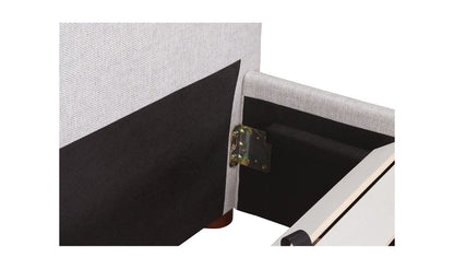 Luzon King Bed Tall Light Grey