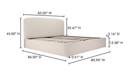 Joan King Storage Bed Cream