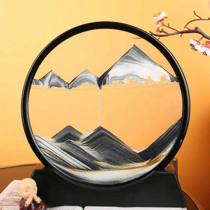 SandScape® Art Frame Black White Gold Sand sculpture