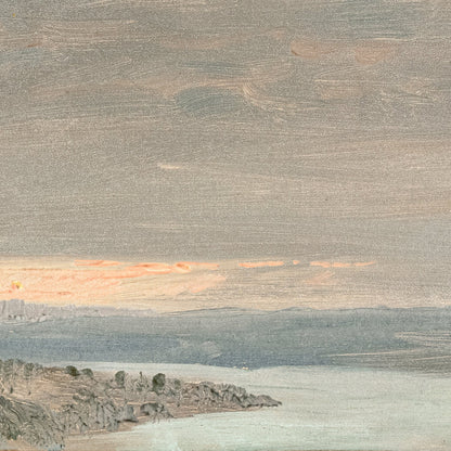 Hudson River School – Sunset, Hudson Valley C. 1870